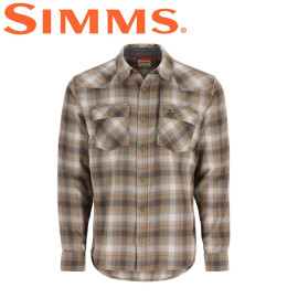 Рубашка Simms Santee Flannel Shirt Bayleaf/Sunglow Pane Ombre